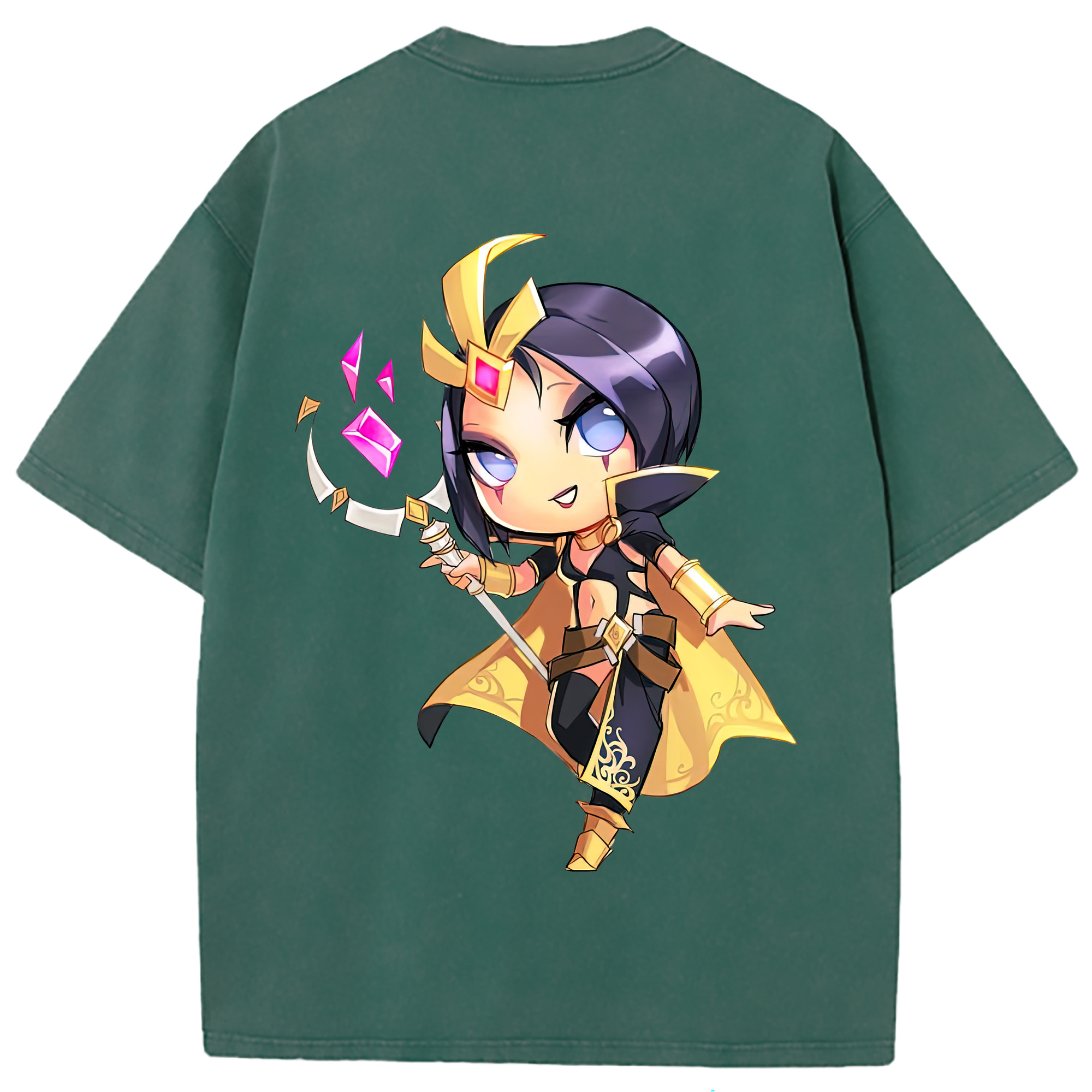 （画像用） リーグ・オブ・レジェンド League of Legends LOL 綿100% ヴィンテージ風 半袖Tシャツ（背面プリント）